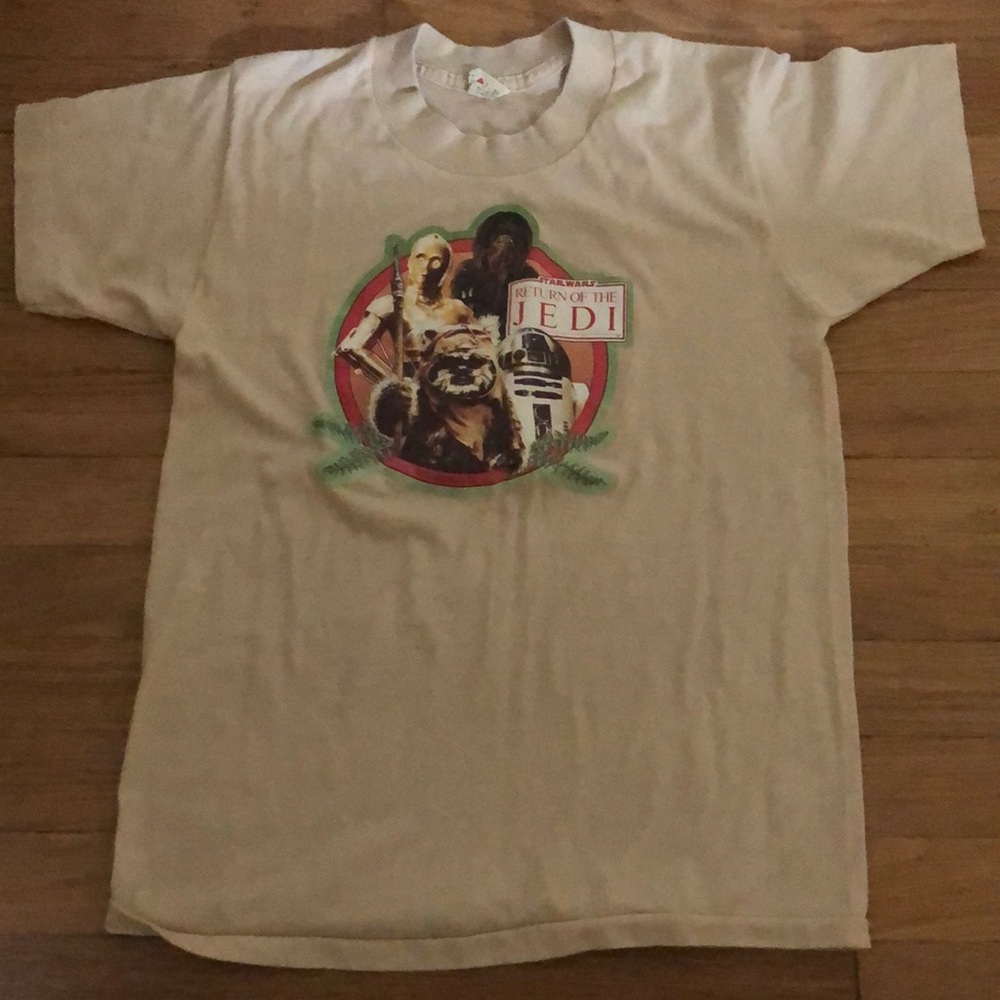 Vintage Star Wars Return of the Jedi T Shirt Tan